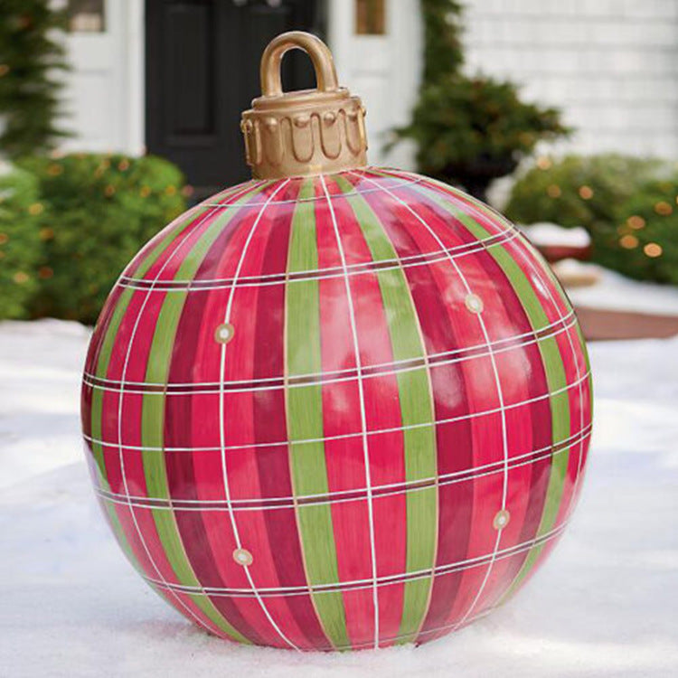 Colorful Christmas inflatable balloon decoration for outdoor use, showcasing vibrant colors and festive design.