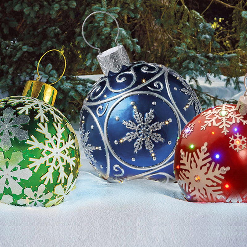 Colorful Christmas inflatable balloon decoration for outdoor use, showcasing vibrant colors and festive design.