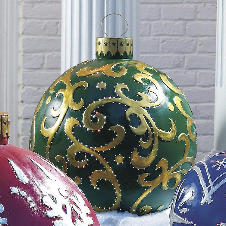Colorful Christmas inflatable balloon decoration for outdoor use, showcasing vibrant colors and festive design.