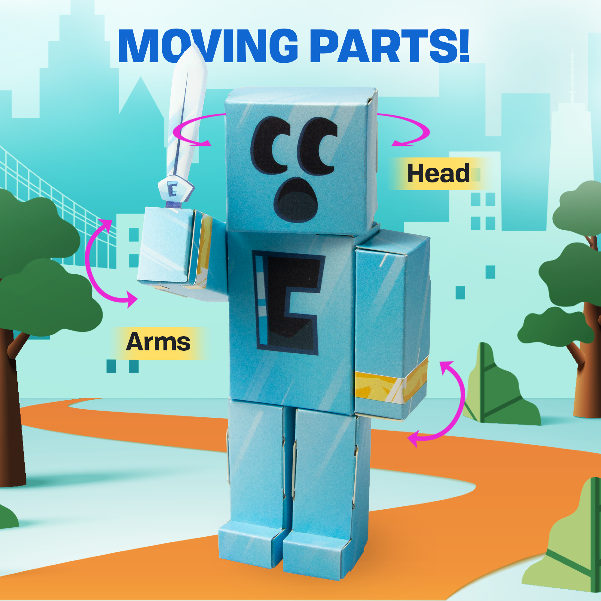 CUBLES Craftee & Logdotzip Set featuring colorful paper craft pieces for imaginative play, designed for children aged 6 and up.