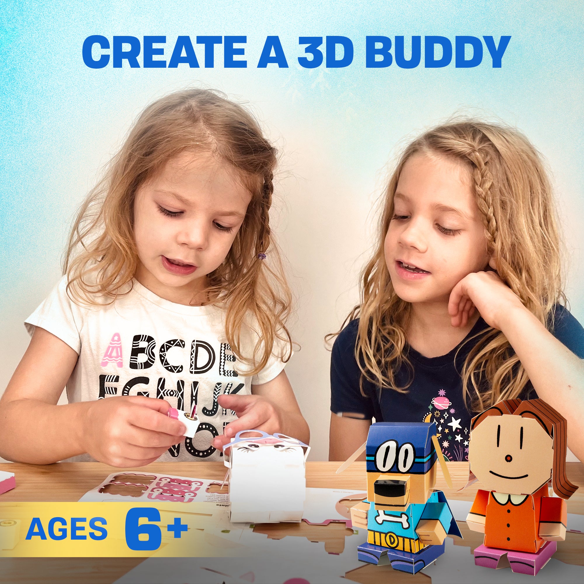 CUBLES Dog Man Set featuring poseable characters Chief, Sarah Hatoff, and Bark Knight, made from eco-friendly paperboard.