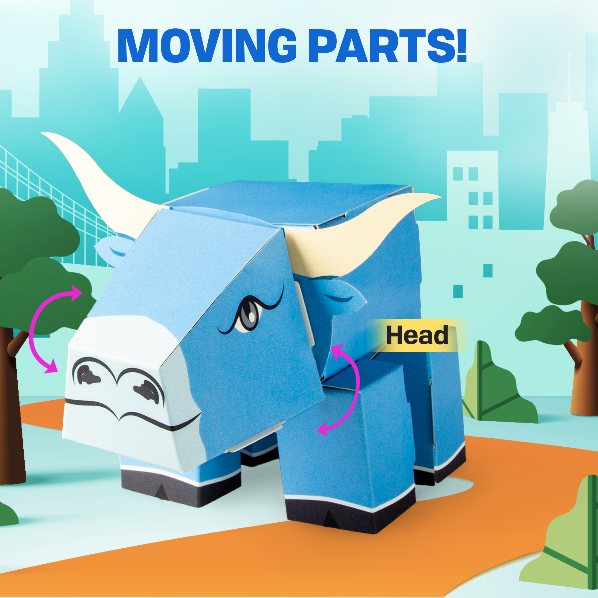 CUBLES Paul & Babe Set featuring colorful paper craft characters ready for assembly, showcasing creativity and eco-friendly materials.