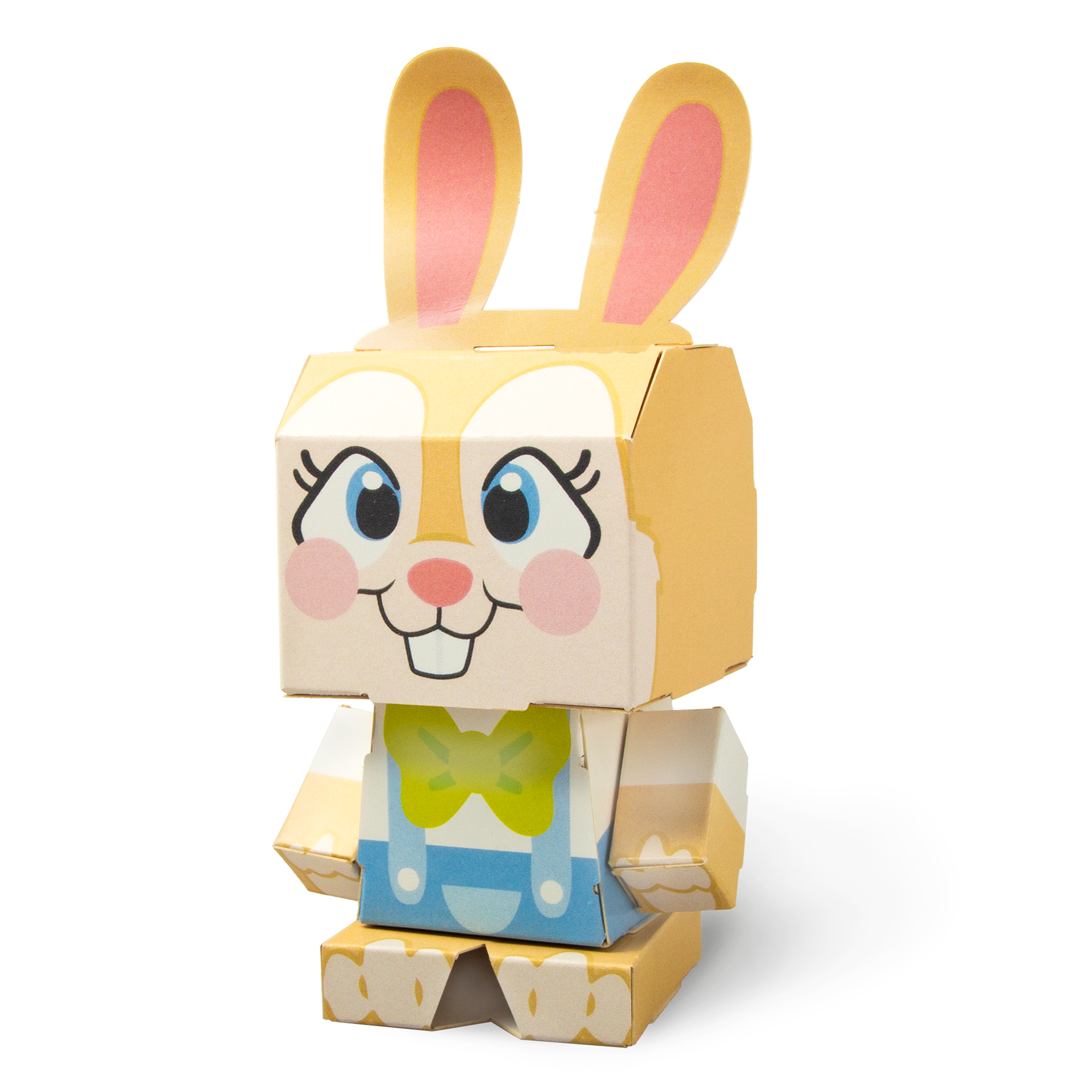 CUBLES Springy the Easter Bunny paper craft kit featuring colorful poseable bunny pieces for kids aged 6 and up.