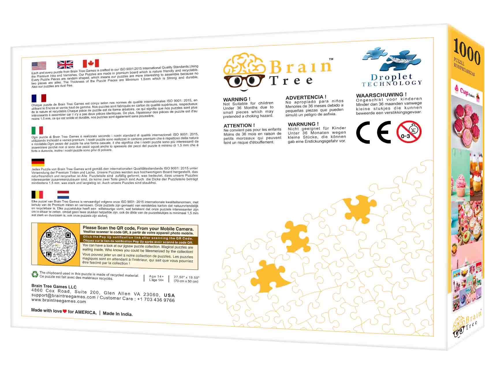 A colorful assortment of cupcake-themed jigsaw puzzle pieces, showcasing various cupcake designs and vibrant colors.