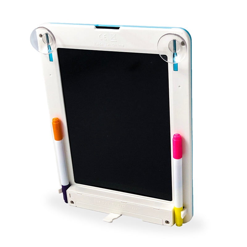 Disco Scribble Light-up Sound Activated Drawing Board with colorful LED lights and drawing accessories.