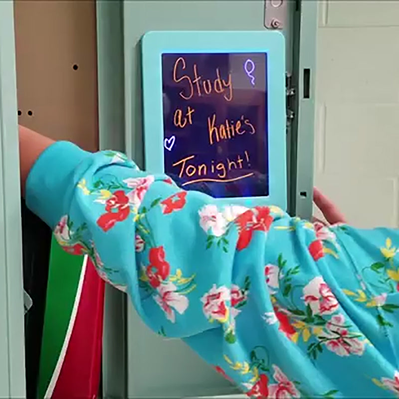 Disco Scribble Light-up Sound Activated Drawing Board with colorful LED lights and drawing accessories.