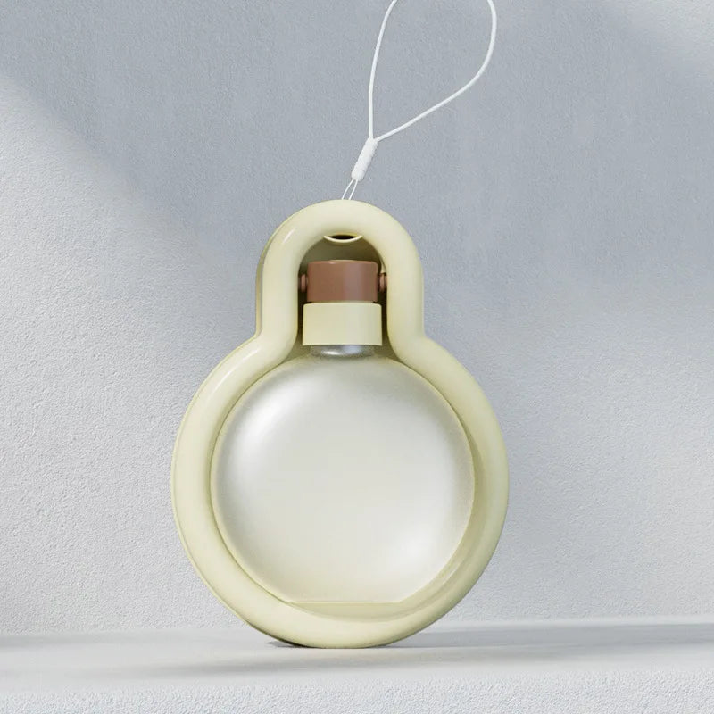 Lightweight portable dog water bottle in green, designed for outdoor travel with a wide drinking tank and stable base.