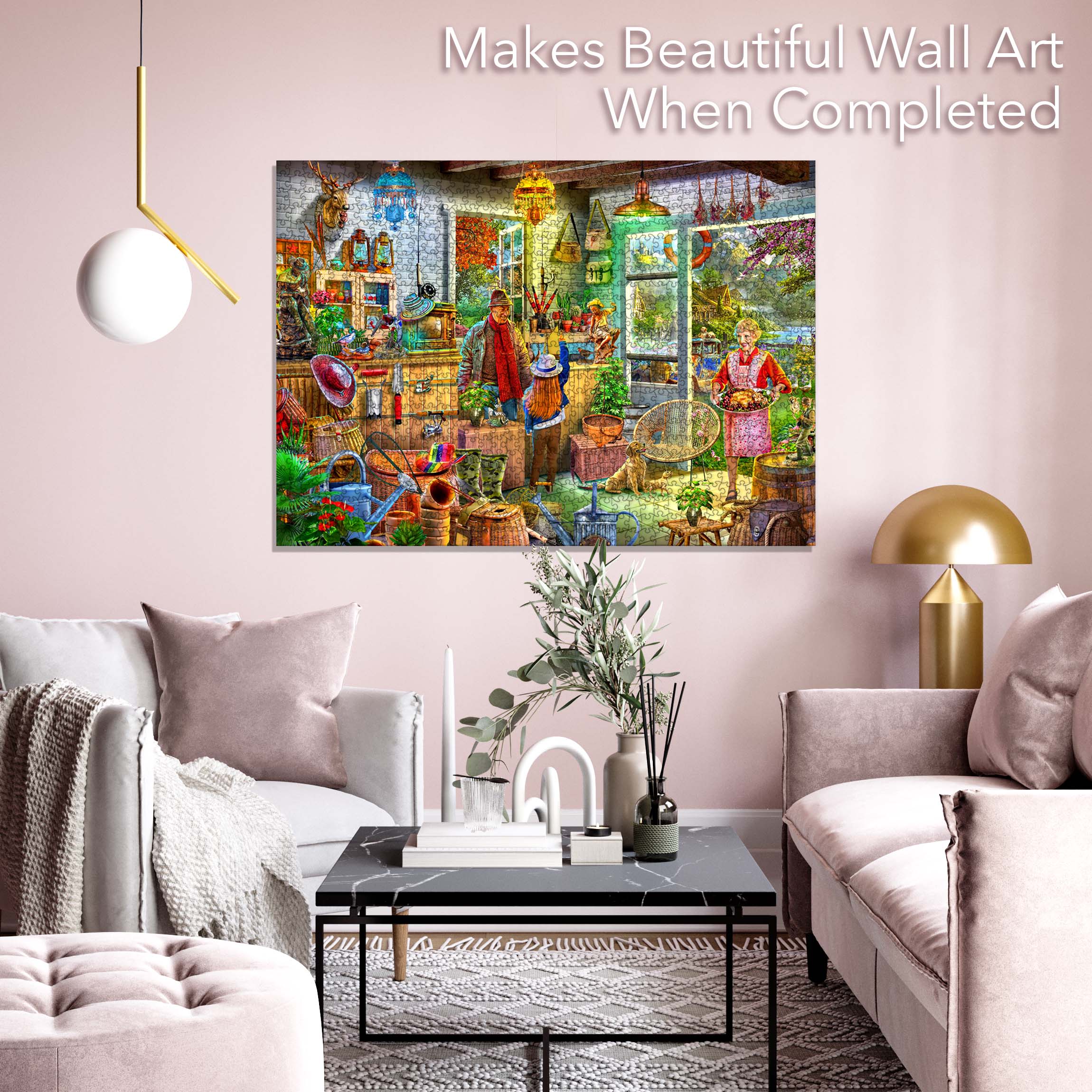 Fishing Shed Jigsaw Puzzle with 1000 unique pieces, showcasing a serene fishing scene.