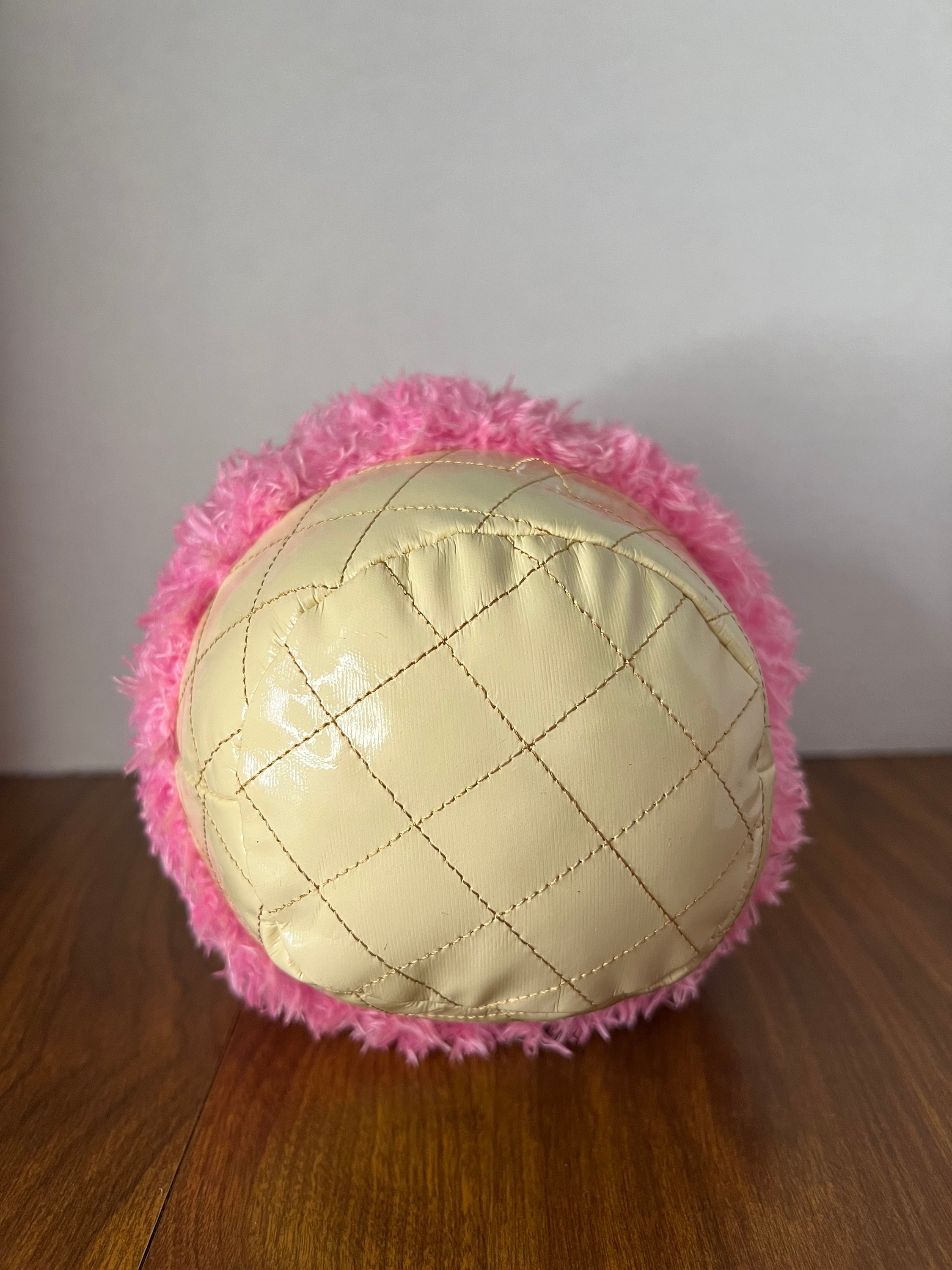 Fluffie Stuffiez Small Ice Cream Plush in purple, pink, and blue, featuring a smiling face and soft texture, perfect for cuddling.