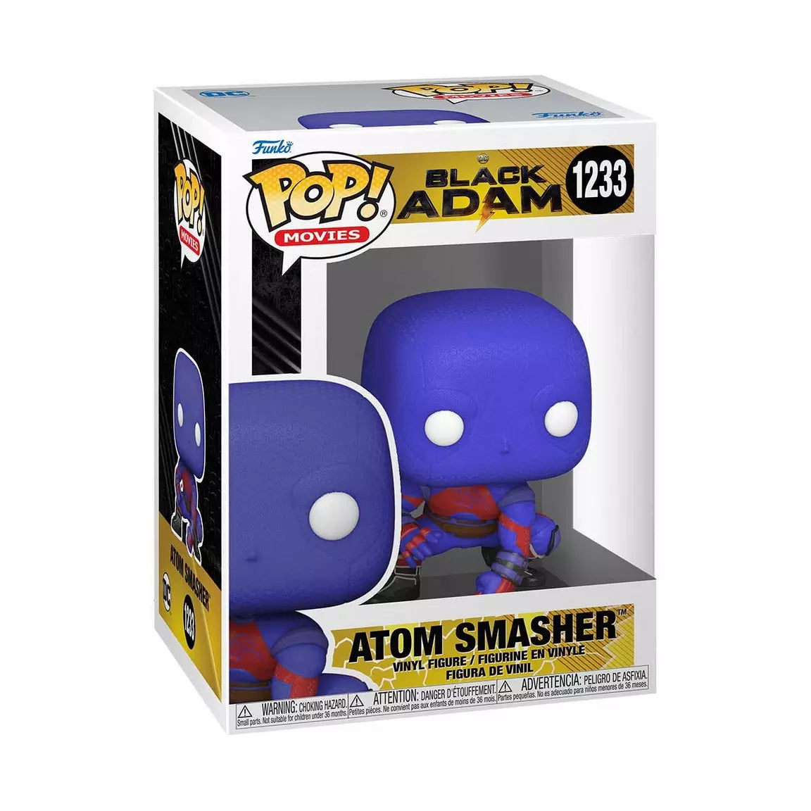 Funko POP! Atom Smasher vinyl figure from DC Comics, standing 3.31 inches tall with vibrant colors and detailed design.