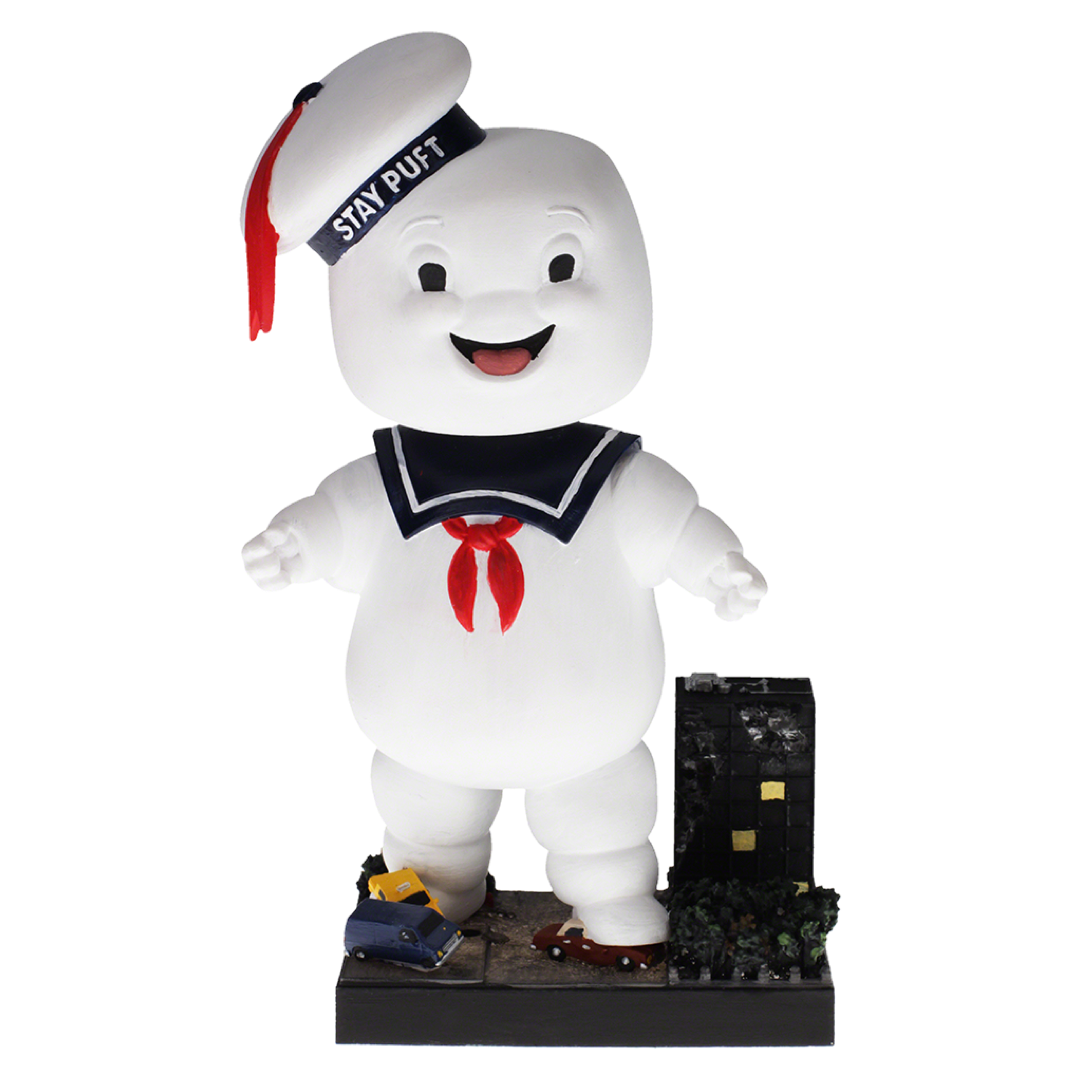 Ghostbusters Stay Puft Bobblehead featuring the iconic marshmallow man in a detailed design.