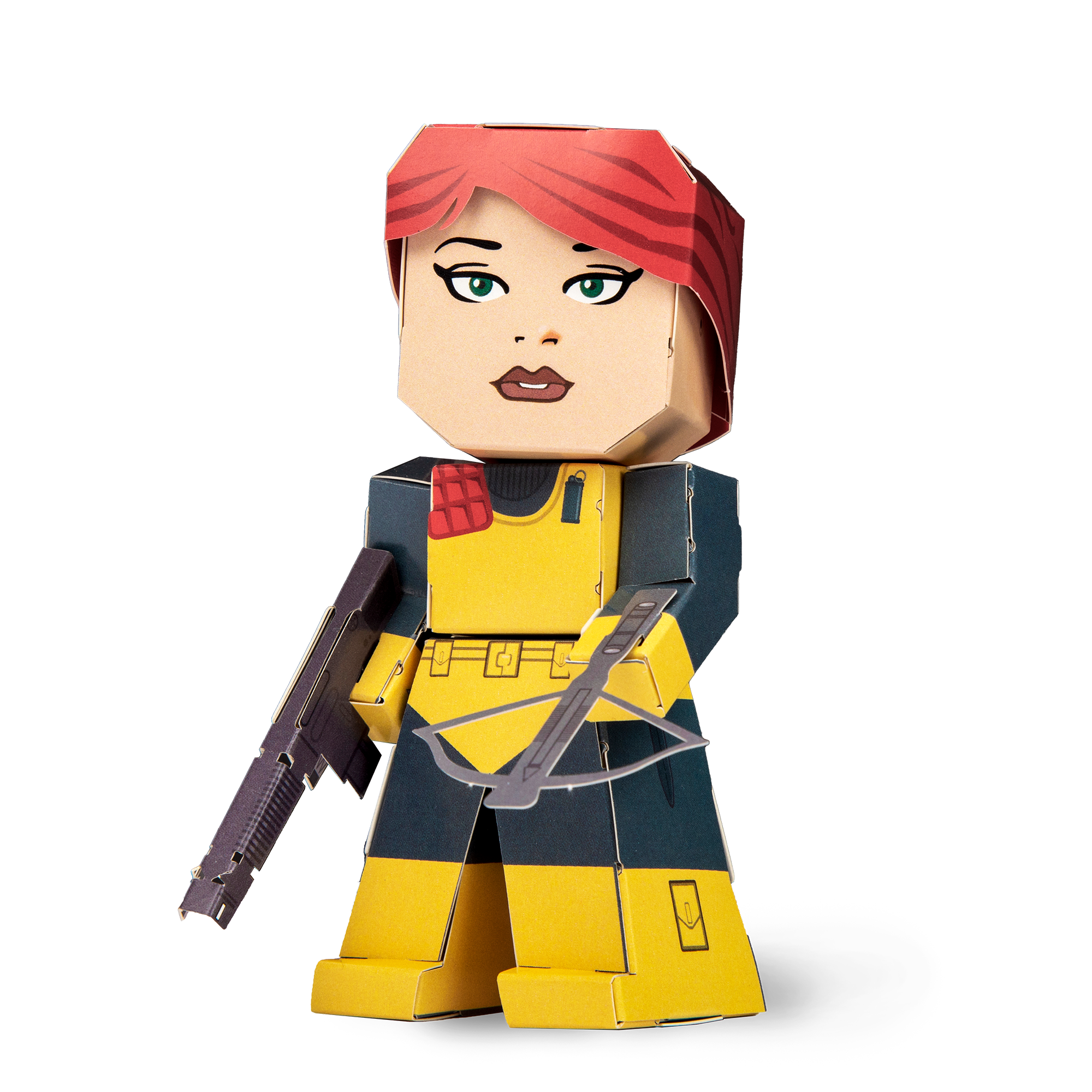 G.I. Joe CUBLES - Scarlett paper craft kit featuring poseable character pieces for creative assembly.