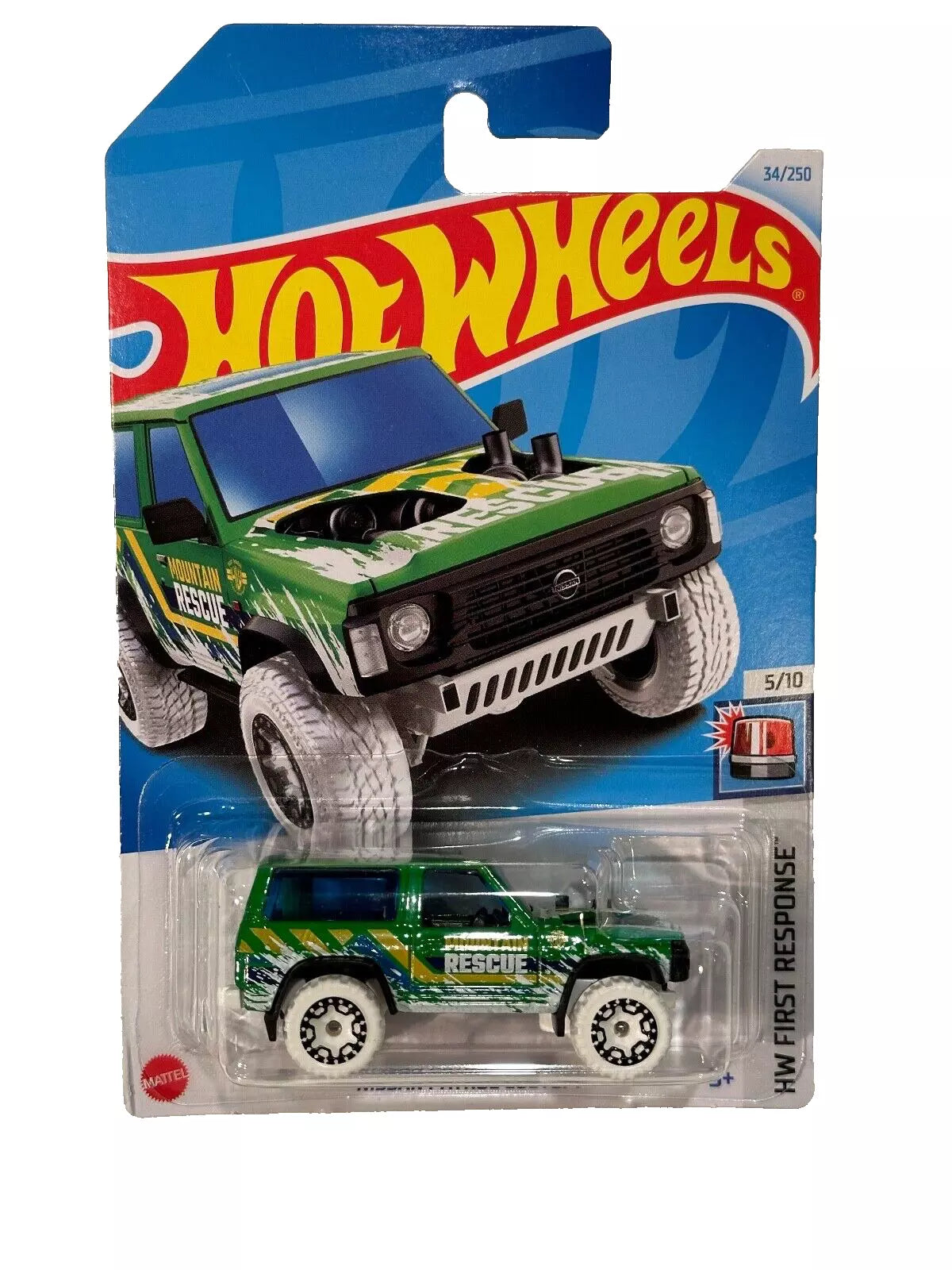 Hot Wheels HW First Response 2024 model featuring a green '15 Dodge Charger SRT die-cast car, perfect for collectors and kids aged 3+.