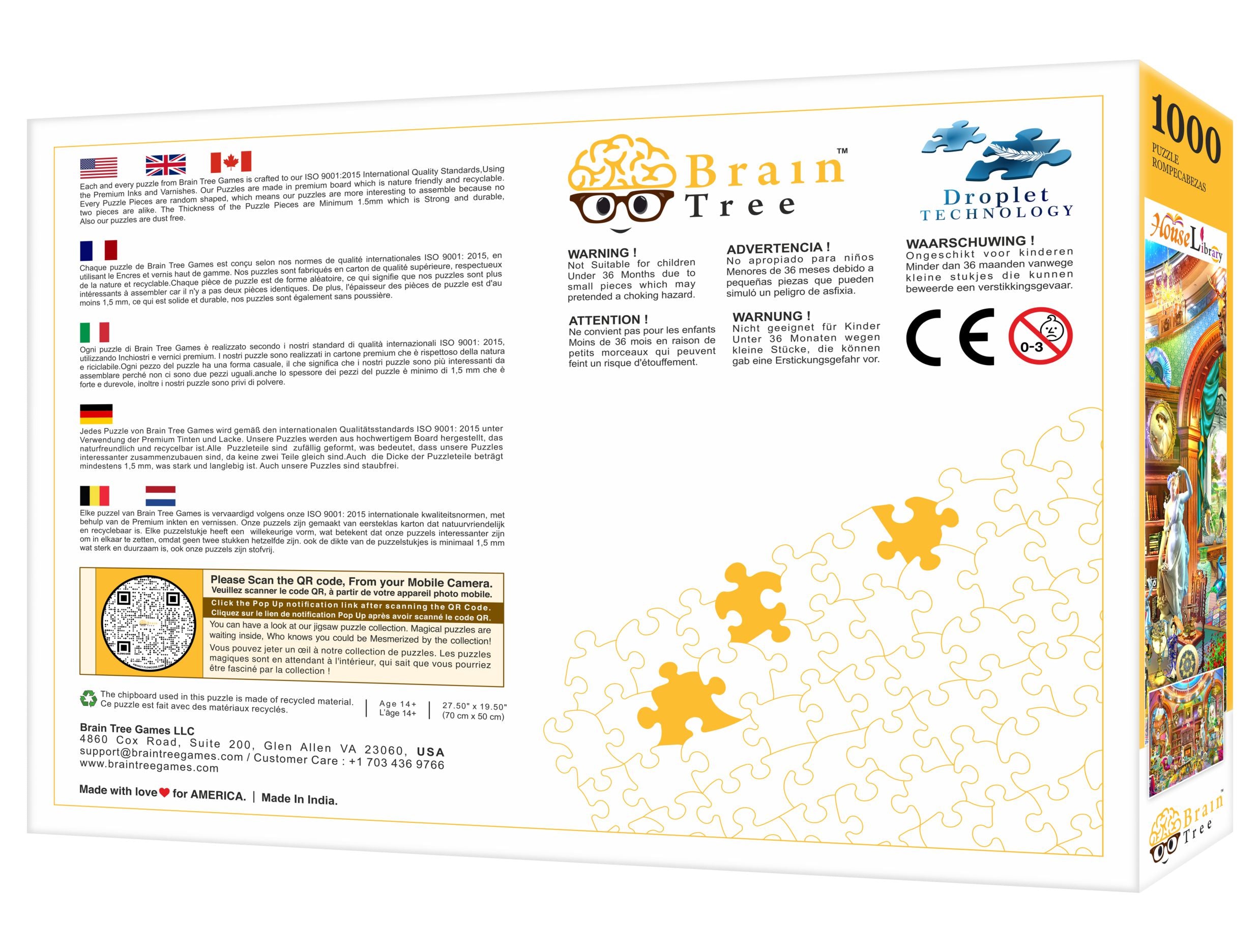 House Library Jigsaw Puzzle featuring 1000 unique pieces with vibrant colors and a creative design.