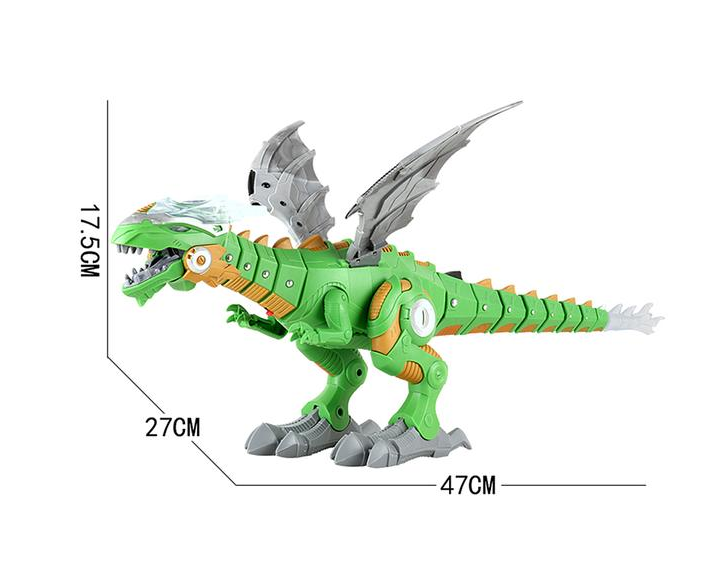 Intelligent Dinosaur Robot for kids, featuring water mist spray and realistic sounds, designed for children over 3 years old.