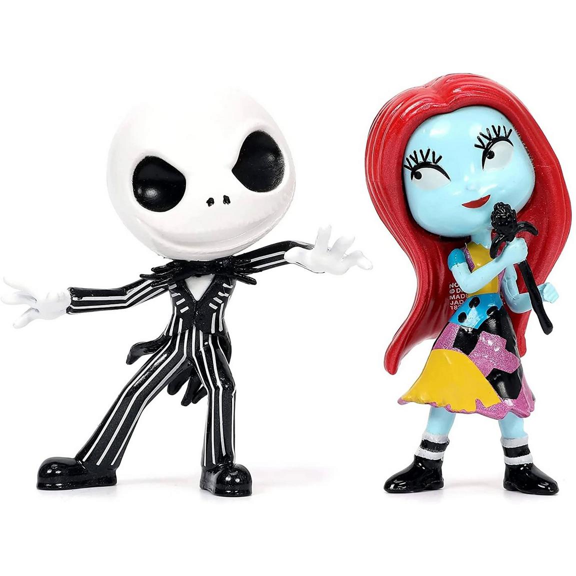 Jada Toys Nightmare Before Christmas Metalfig action figures including Jack Skellington, Sally, Zero, and Pumpkin King, each 2.5 inches tall.