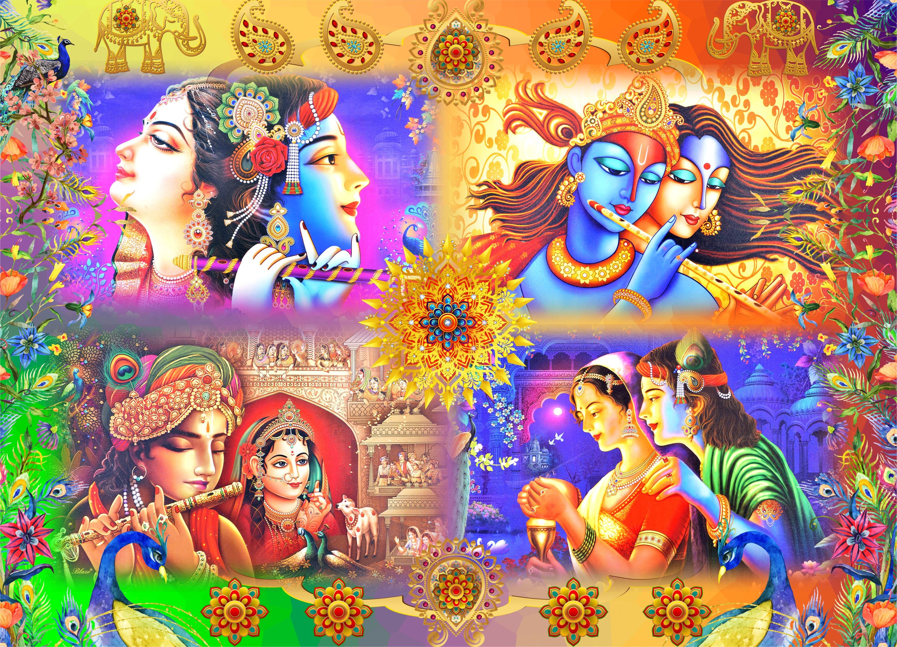 Krish Jigsaw Puzzle featuring Lord Krishna in vibrant colors, showcasing unique pieces and premium quality design.