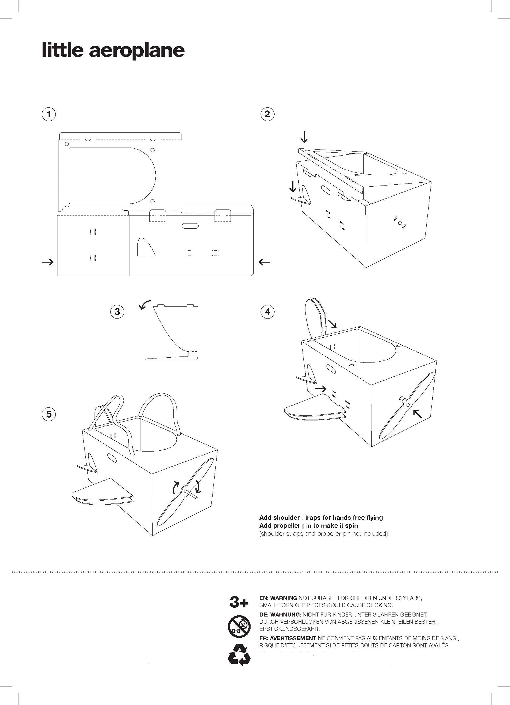A colorful DIY cardboard airplane for kids, showcasing its strong design and creative decoration options, perfect for imaginative play.