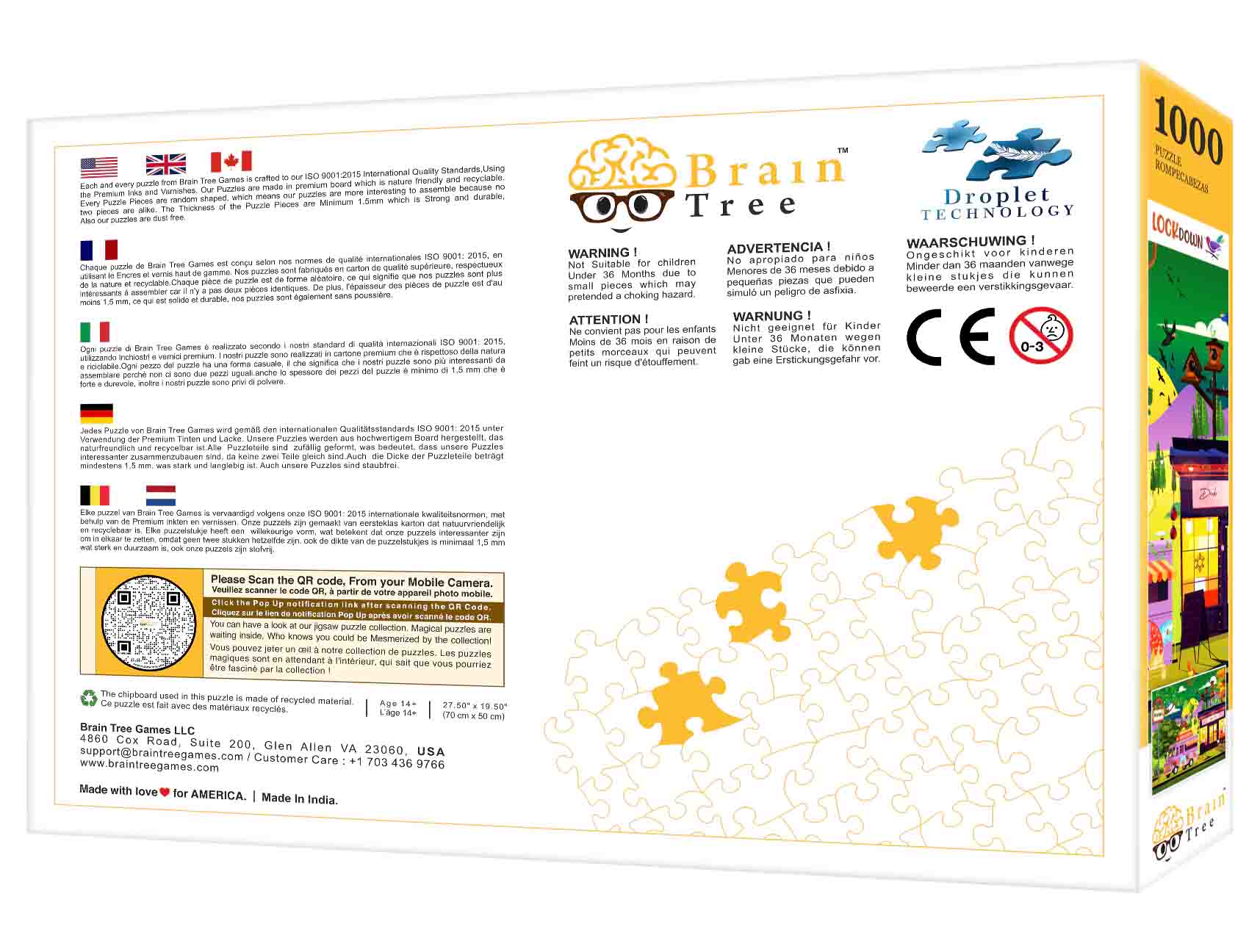 Lockdown Jigsaw Puzzle featuring a closed donut shop and blooming nature, showcasing 1000 unique pieces.