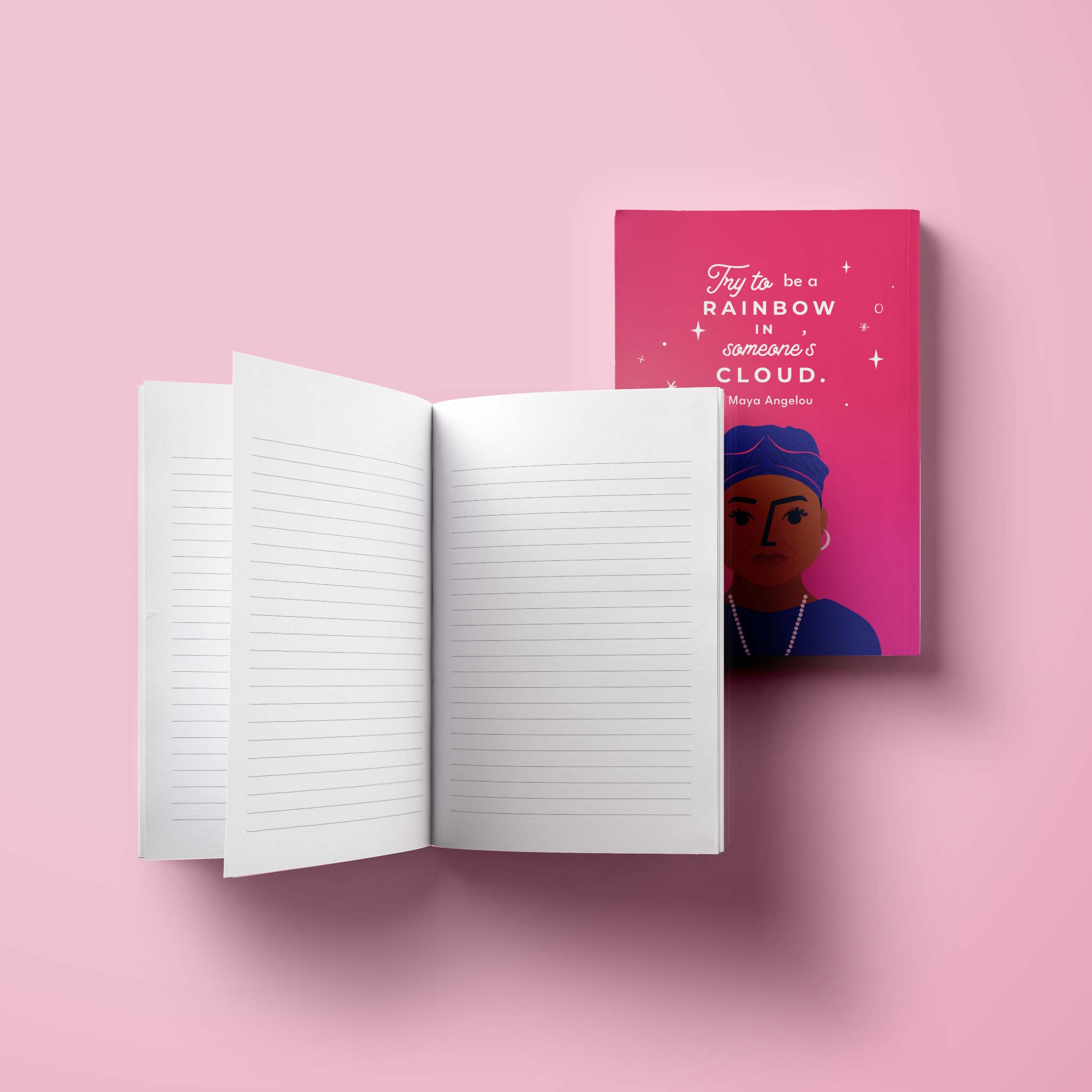 Maya Angelou Trailblazer Journal featuring a durable cover and lined pages with motivational quotes.