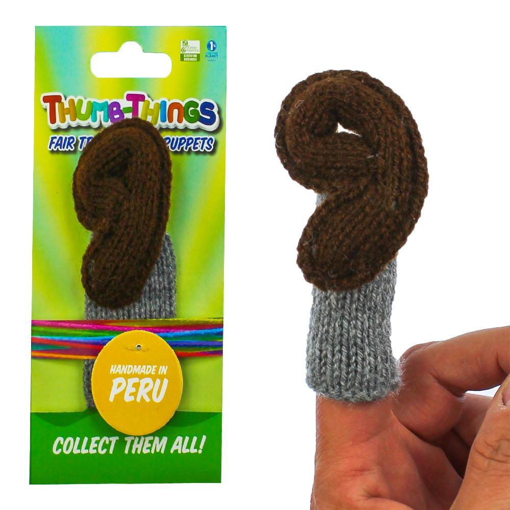 Colorful Number Nine Finger Puppet set, handcrafted from synthetic wool, featuring various characters for imaginative play.