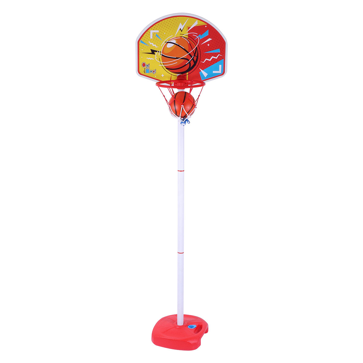 Children's toy basketball hoop set.