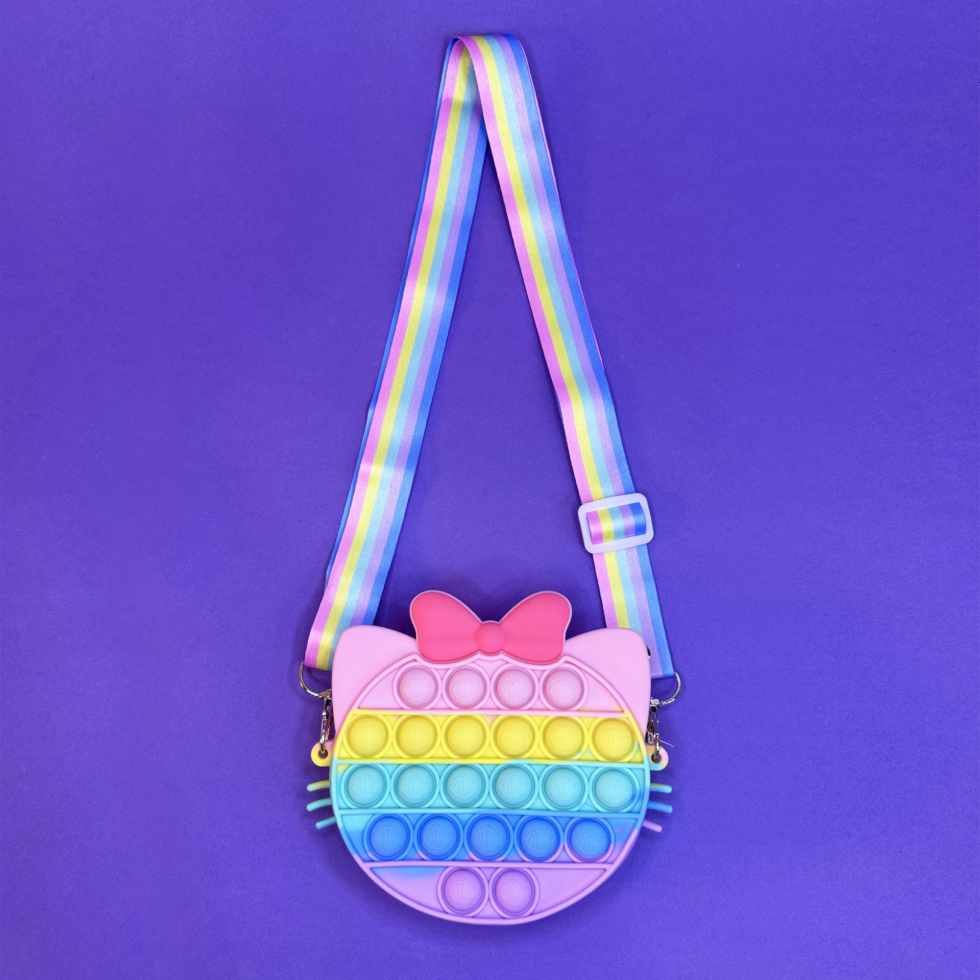 Bunte Ogi Mogi Toys Runde Umhängetasche mit verspieltem Design, ideal für Mädchen und Frauen.