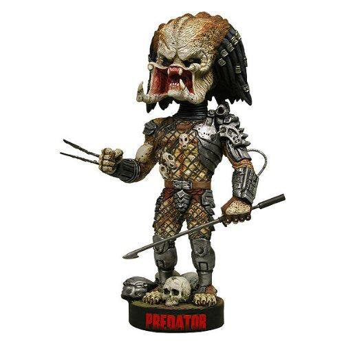 9-inch tall Predator bobblehead with spear, hand-painted and detailed, from the 1987 sci-fi movie.