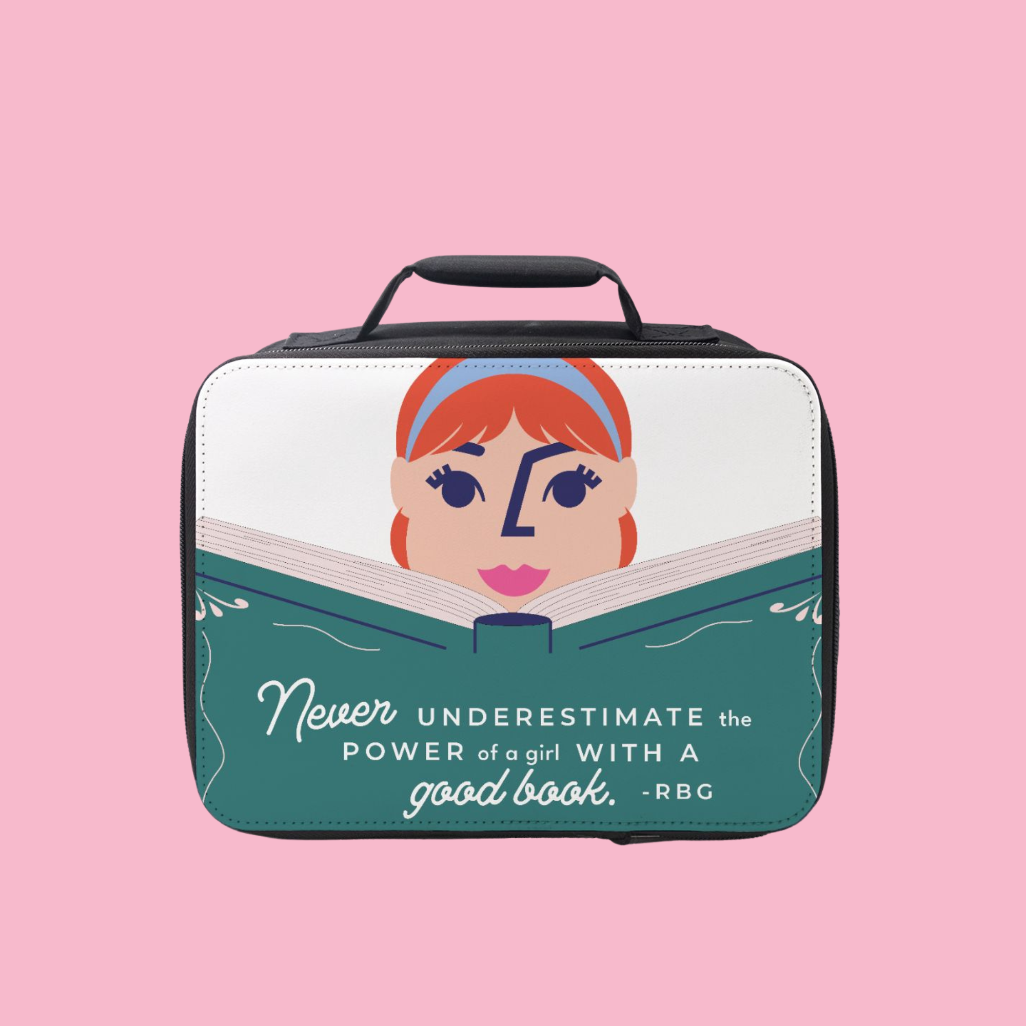 Colorful RBG Lunch Box featuring inspiring quotes, perfect for school lunches.