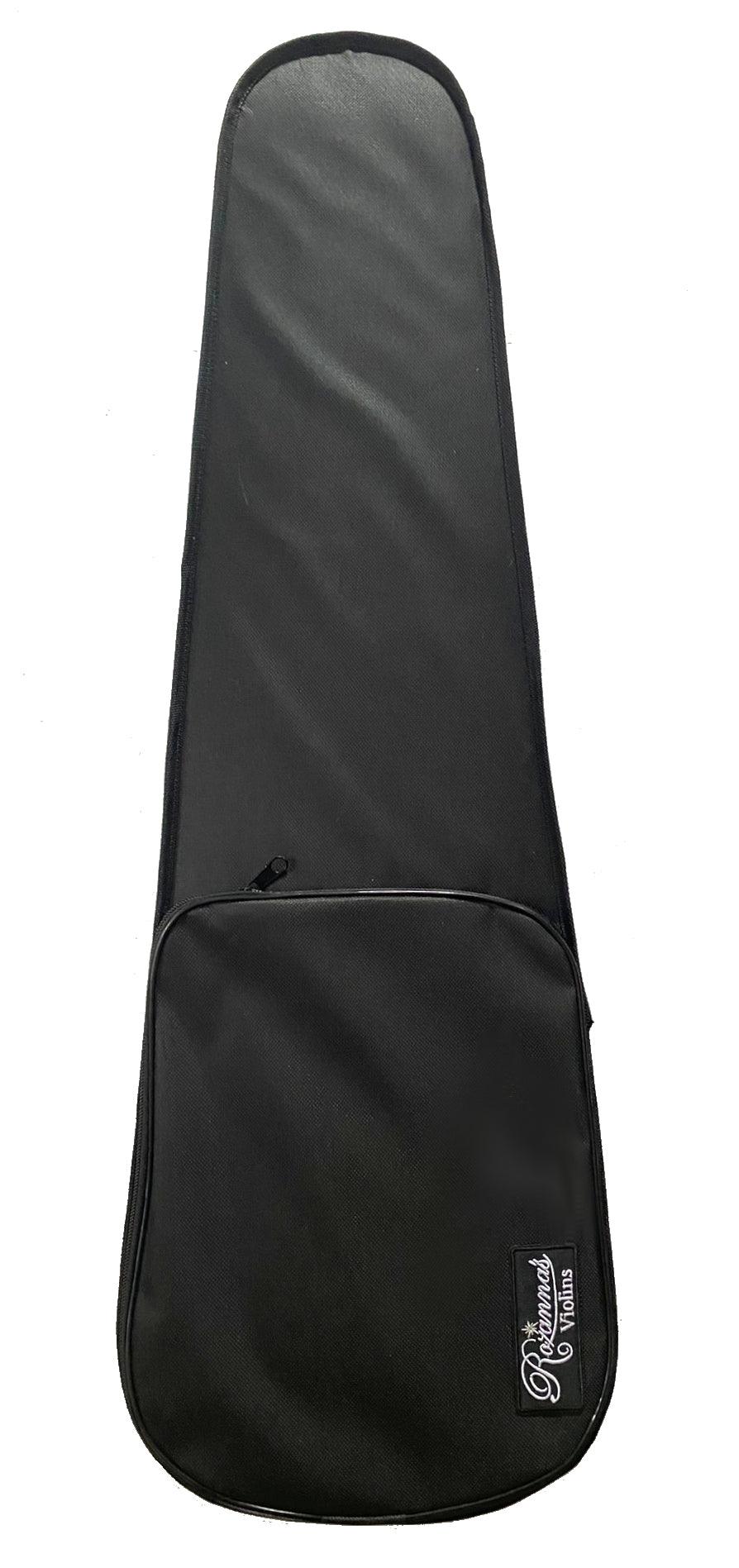 Rozanna's Camo Violin Outfit featuring pink and green glitter designs with crystal details, complete with bow and case.