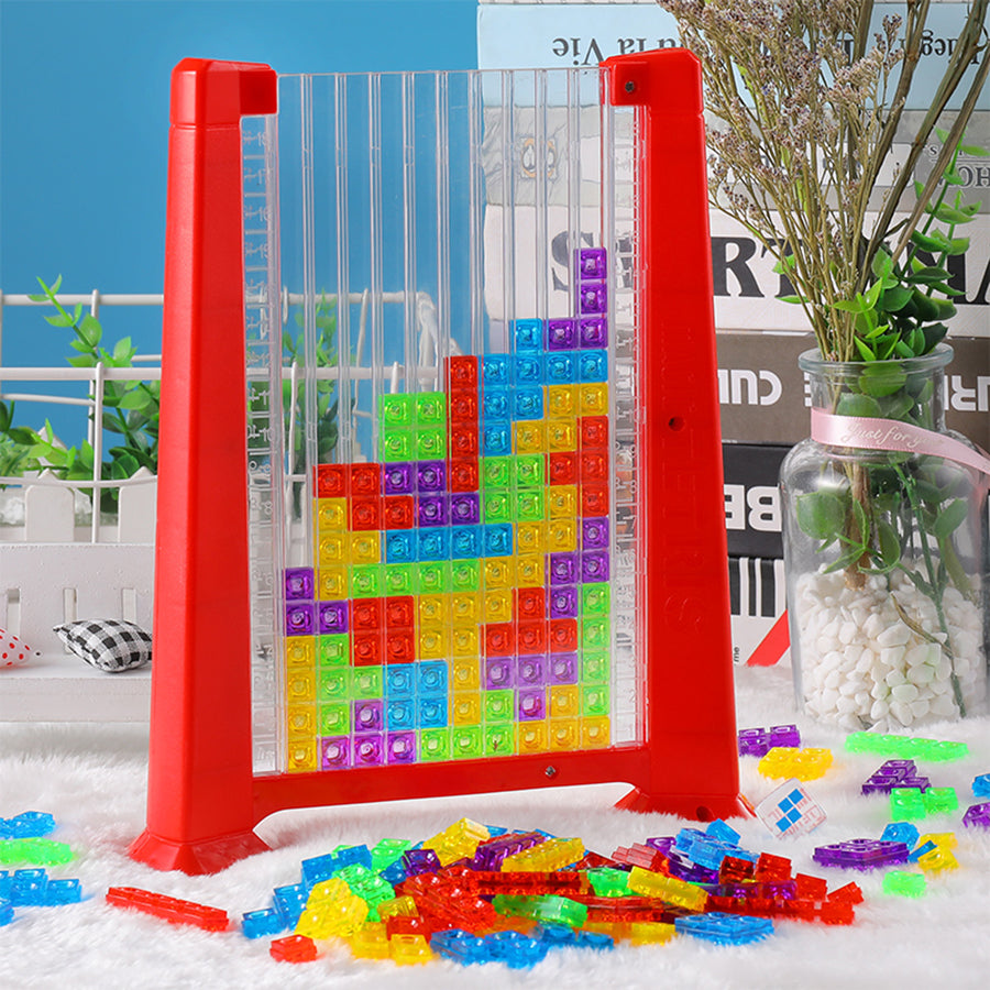 Colorful Tetris Game 3D Puzzle Tangram Math Toys showcasing vibrant geometric pieces for creative play.