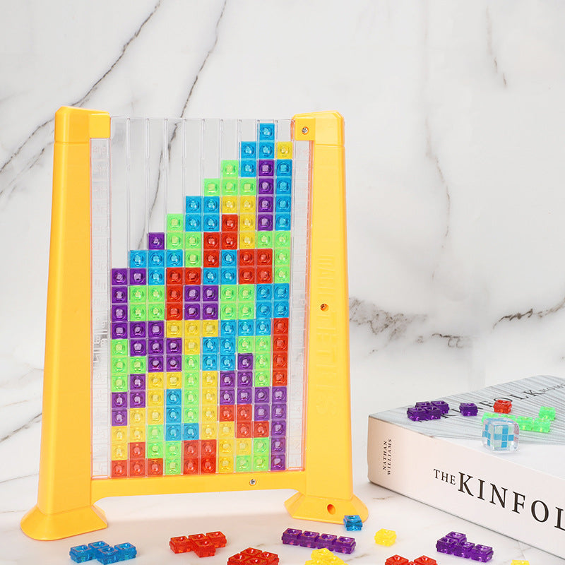 Colorful Tetris Game 3D Puzzle Tangram Math Toys showcasing vibrant geometric pieces for creative play.
