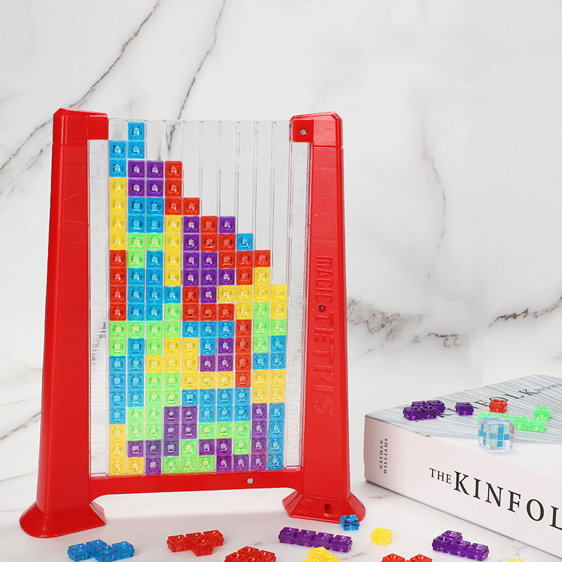 Colorful Tetris Game 3D Puzzle Tangram Math Toys showcasing vibrant geometric pieces for creative play.