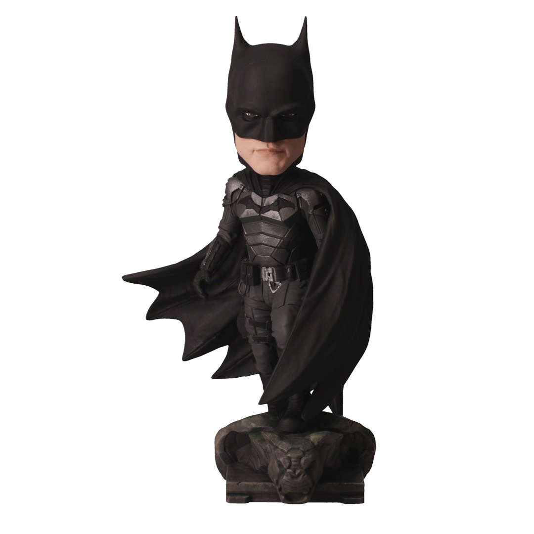 Batman Bobblehead featuring Robert Pattinson's character from the 2022 film, intricately designed with detailed costume and expressive features.