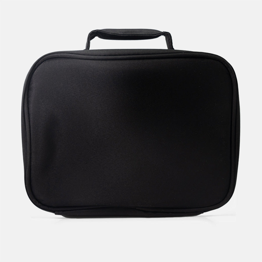 Blue lunch box featuring inspiring quotes for girl empowerment, designed for school and outings.