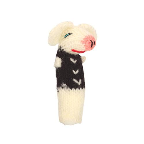 Three Little Pigs finger puppets, handmade from eco-friendly materials, showcasing unique designs and vibrant colors.