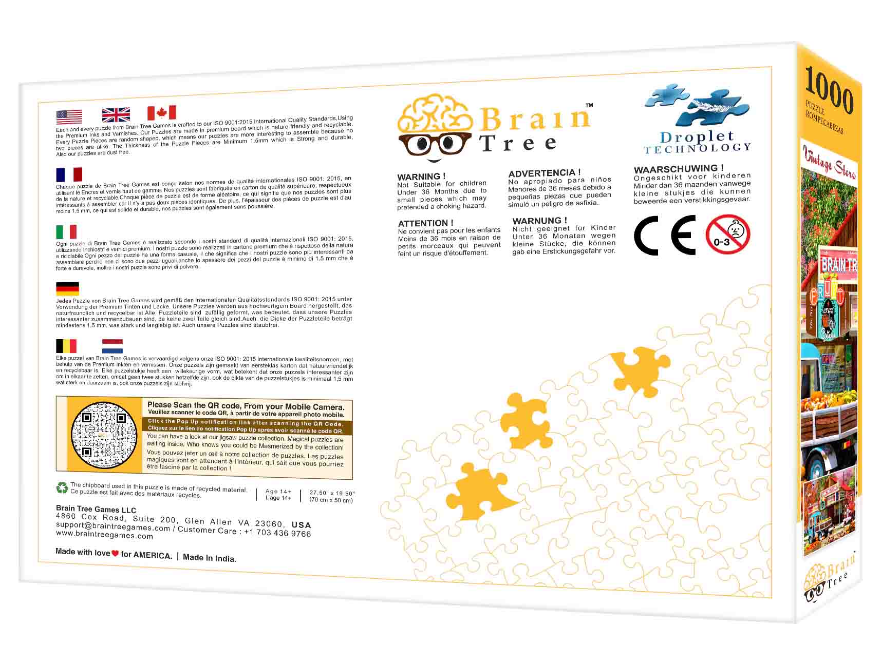 A beautifully crafted 1000 piece jigsaw puzzle featuring a vibrant vintage store scene, showcasing intricate details and colors.