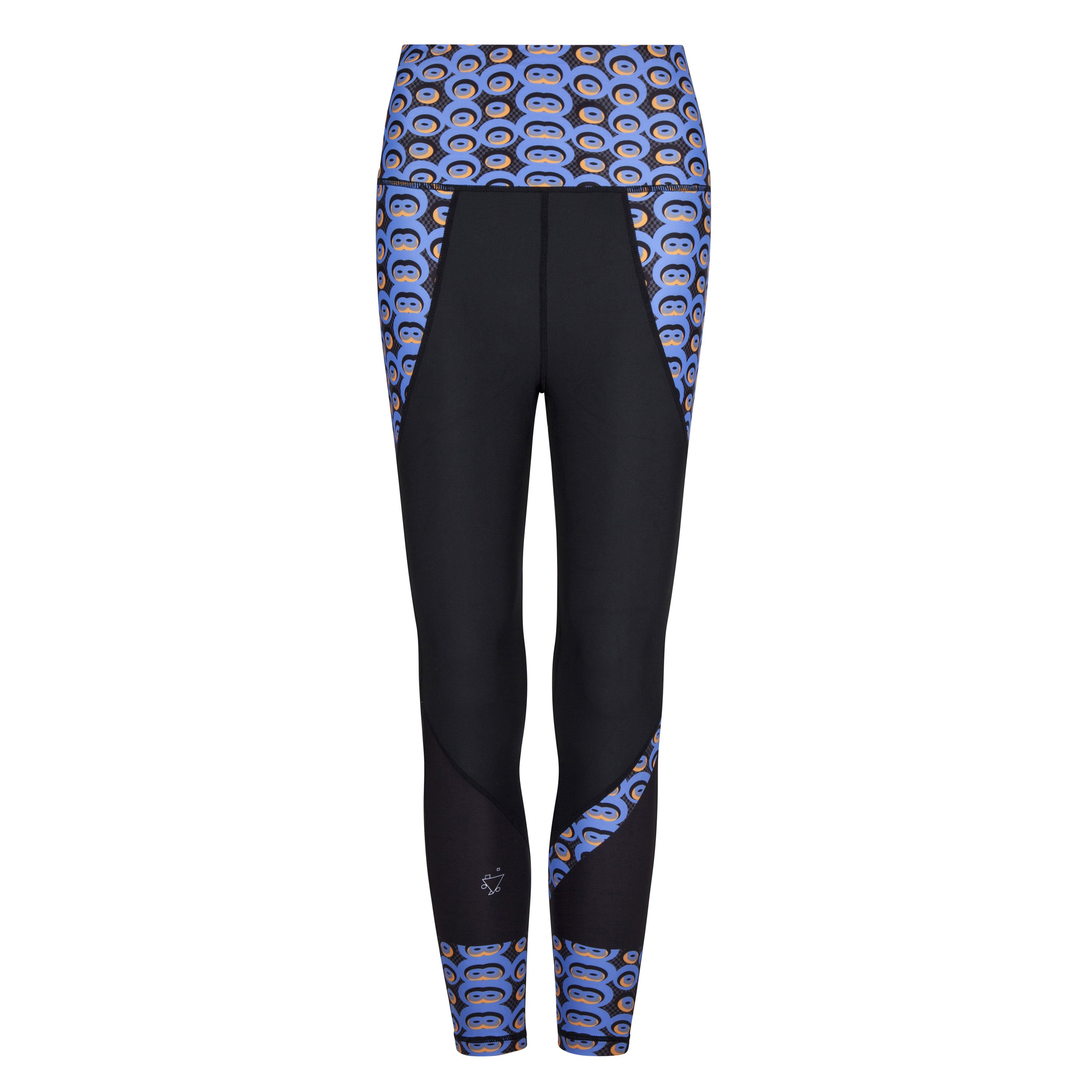Siefay On Blue Beautiful Leggings featuring vibrant Ankara print with bold colors and intricate patterns, perfect for activewear.