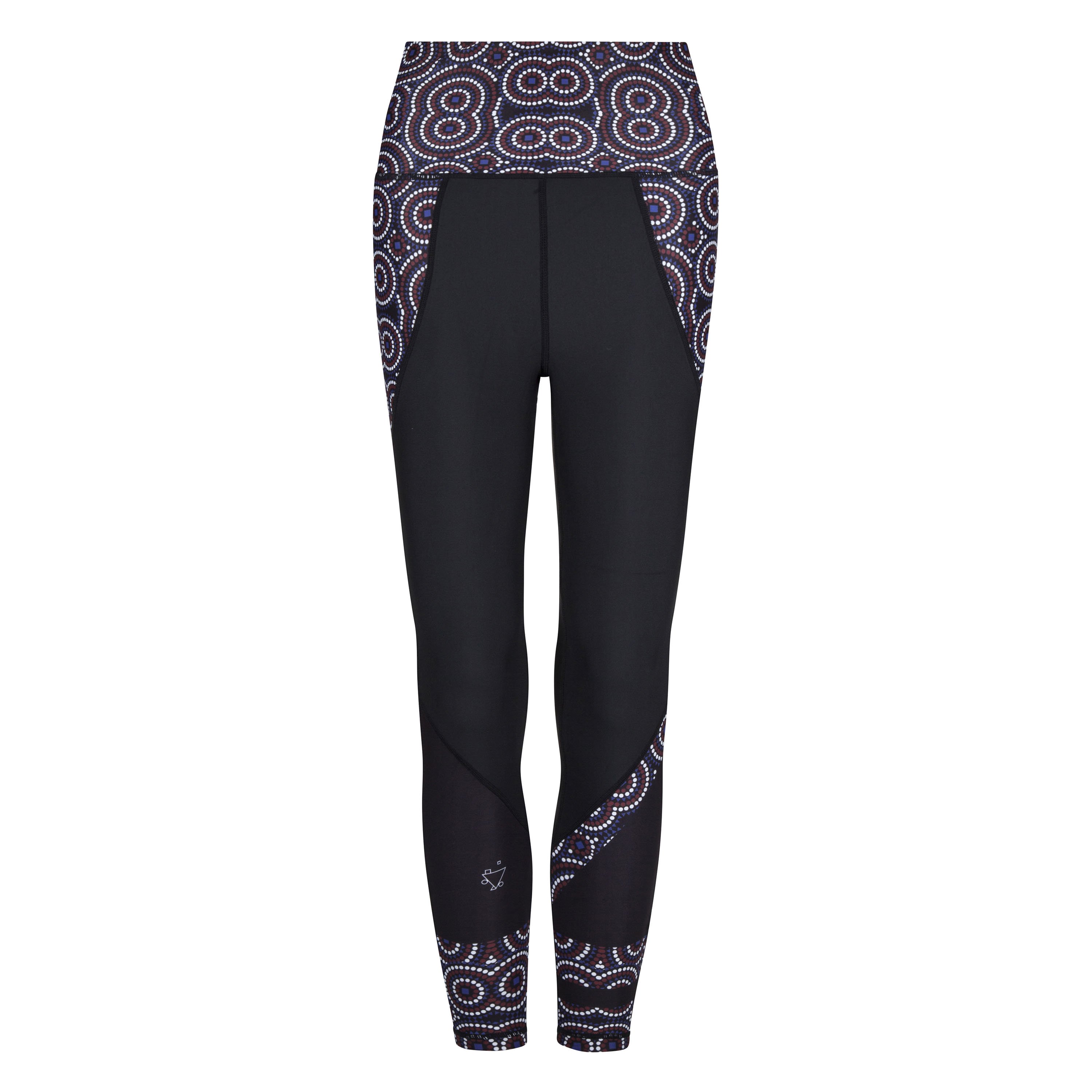 TYNA Signature On Black Beautiful Leggings featuring unique print and vibrant colors, perfect for yoga and casual wear.