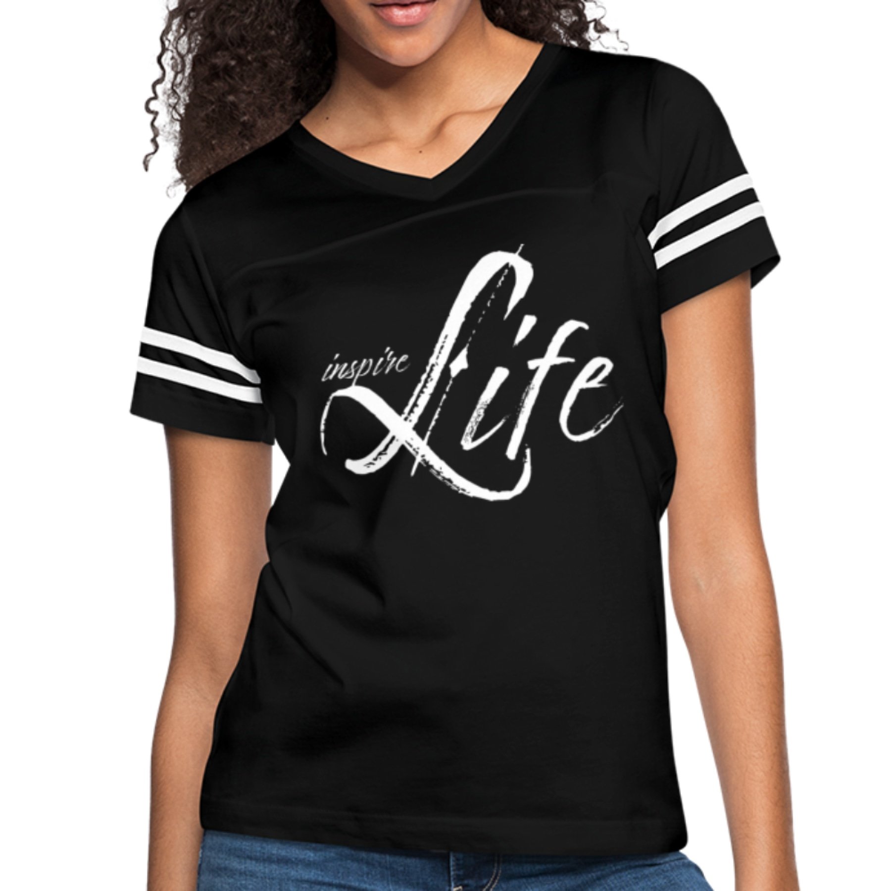 Main Womens Graphic Vintage Sport T-shirt - Inspire Life Illustration image
