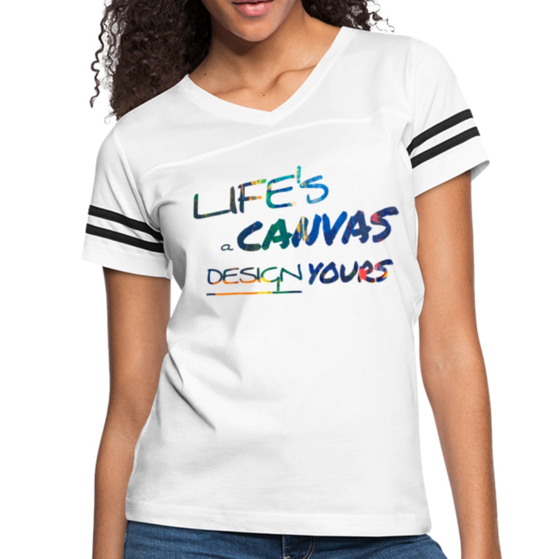 Main Womens Graphic Vintage Sport T-shirt - Life’s a Canvas Design Yours image