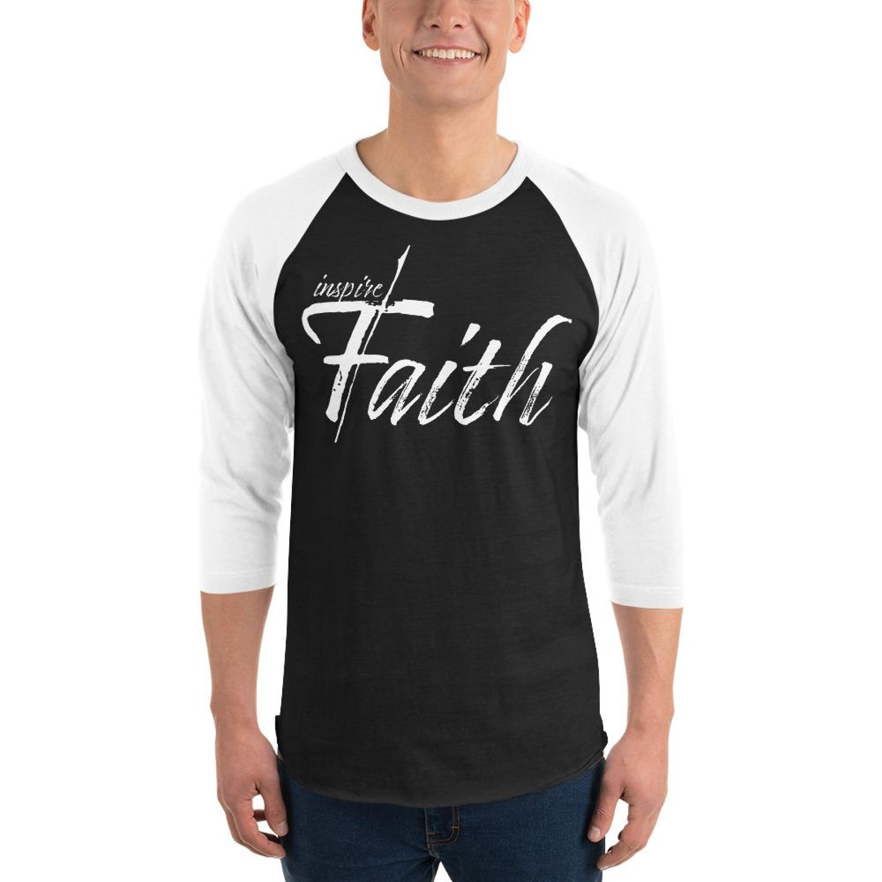 Main Womens Raglan Tee - Inspire Faith Graphic Pullover Baseball Shirt image