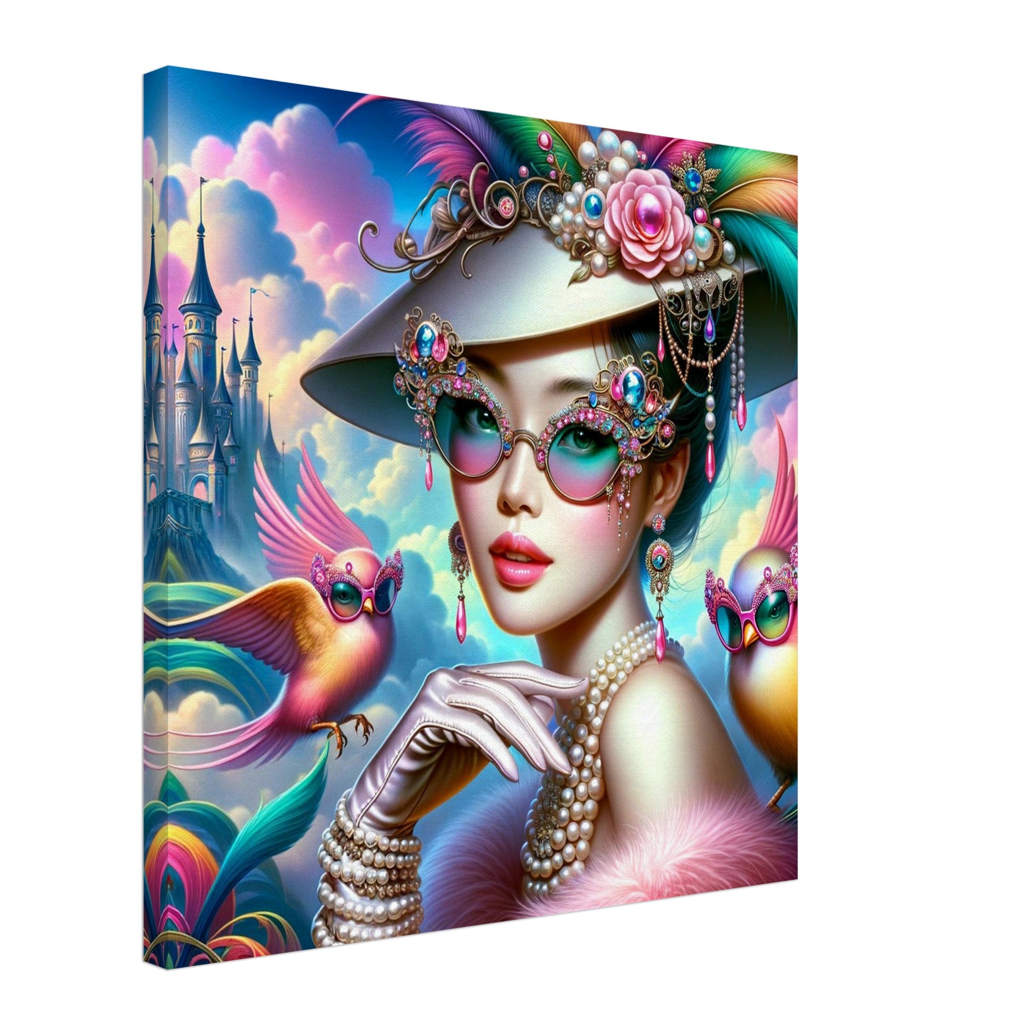 Canvas Print Maiden of Freedom showcasing enhanced texture and vibrant colors, perfect for home or office decor.