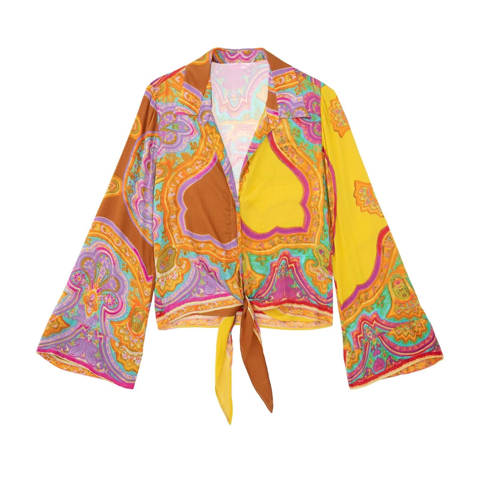 Ladies Knot Print Shirt Skirt Casual Pants showcasing a trendy knot print design in a comfortable fit, perfect for casual outings.