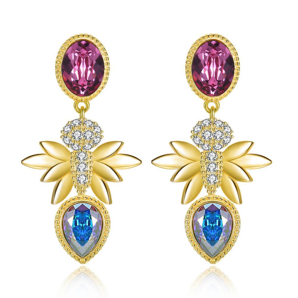 Elegant Sterling Silver Swarovski Drop Chandelier Earrings featuring certified crystals, designed for comfort and style.