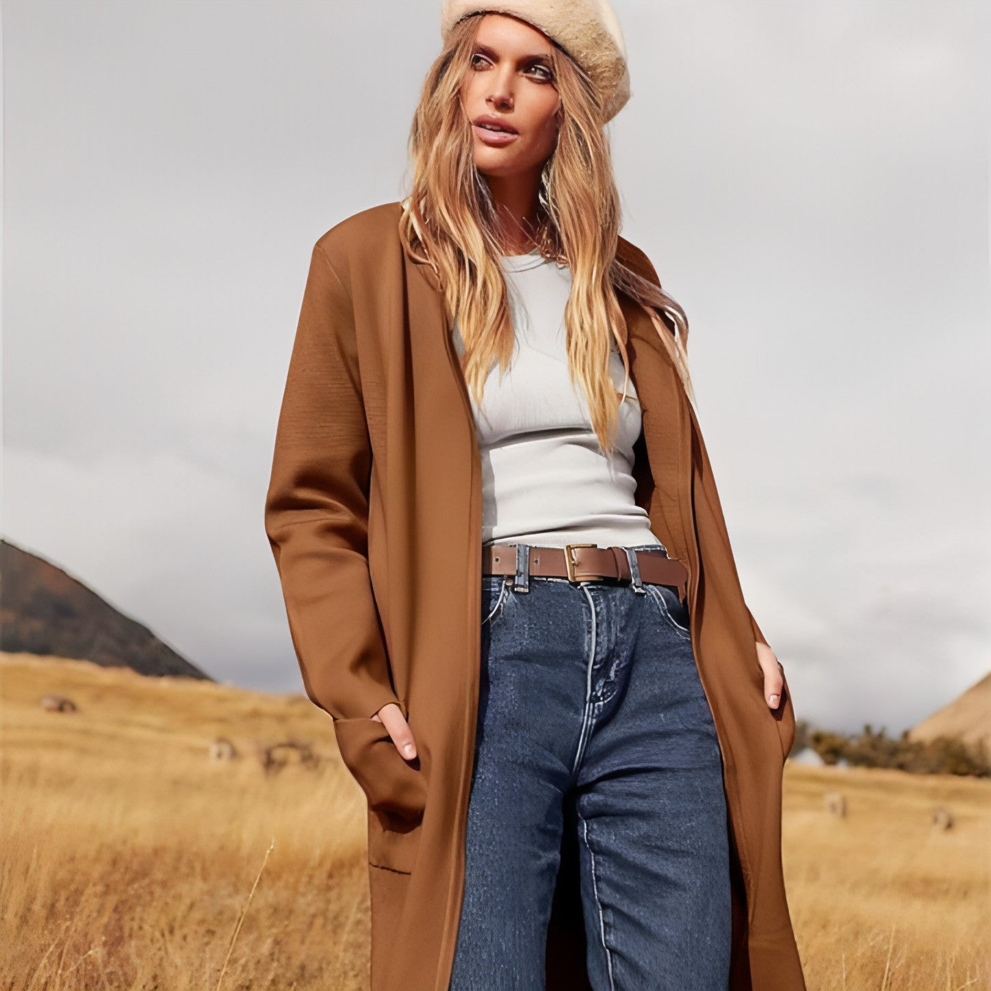 Main Comfort And Casual Turn-down Collar Coat Women image