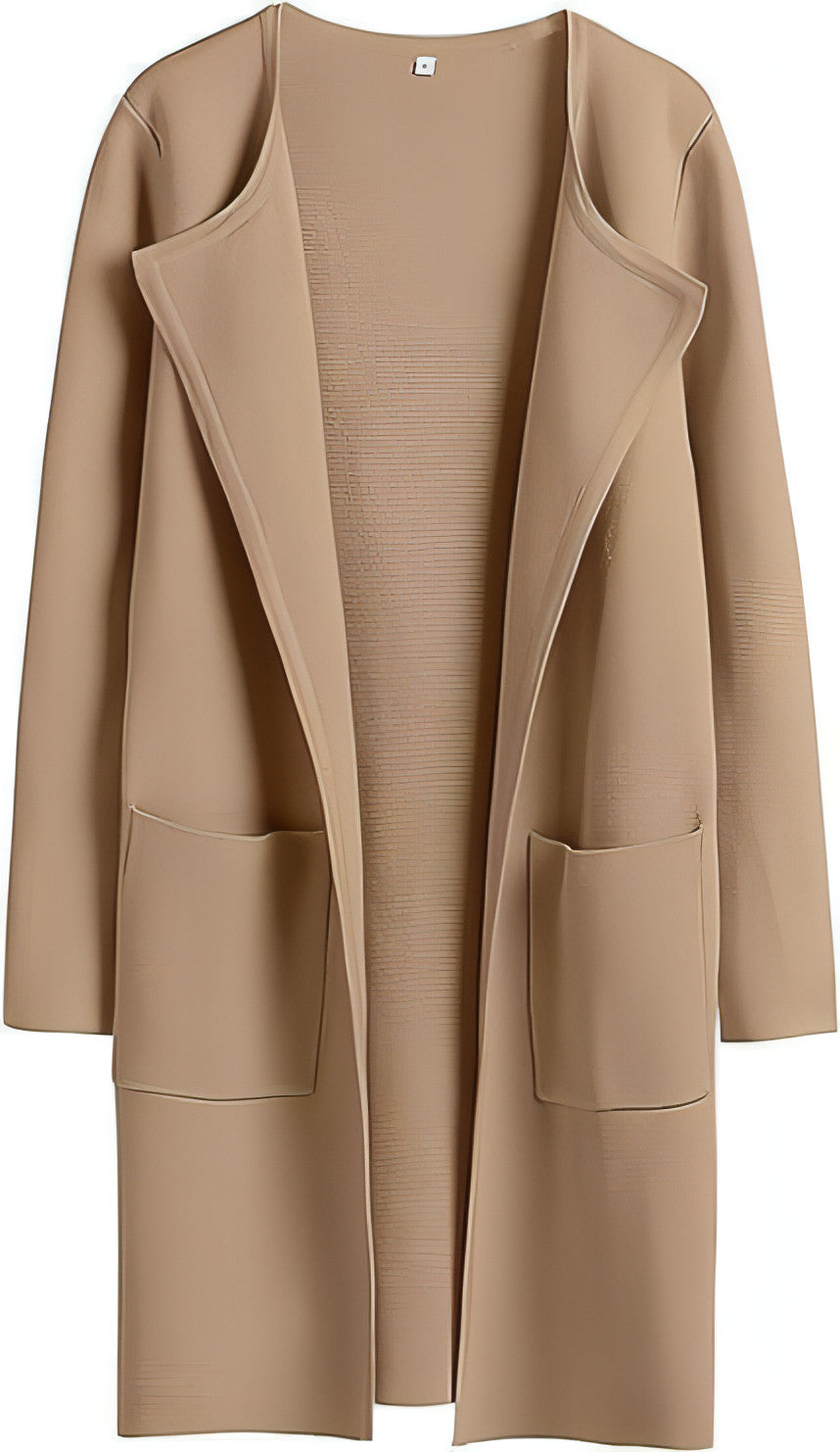 A stylish women's coat featuring a turn-down collar, made from high-quality materials, perfect for casual wear.