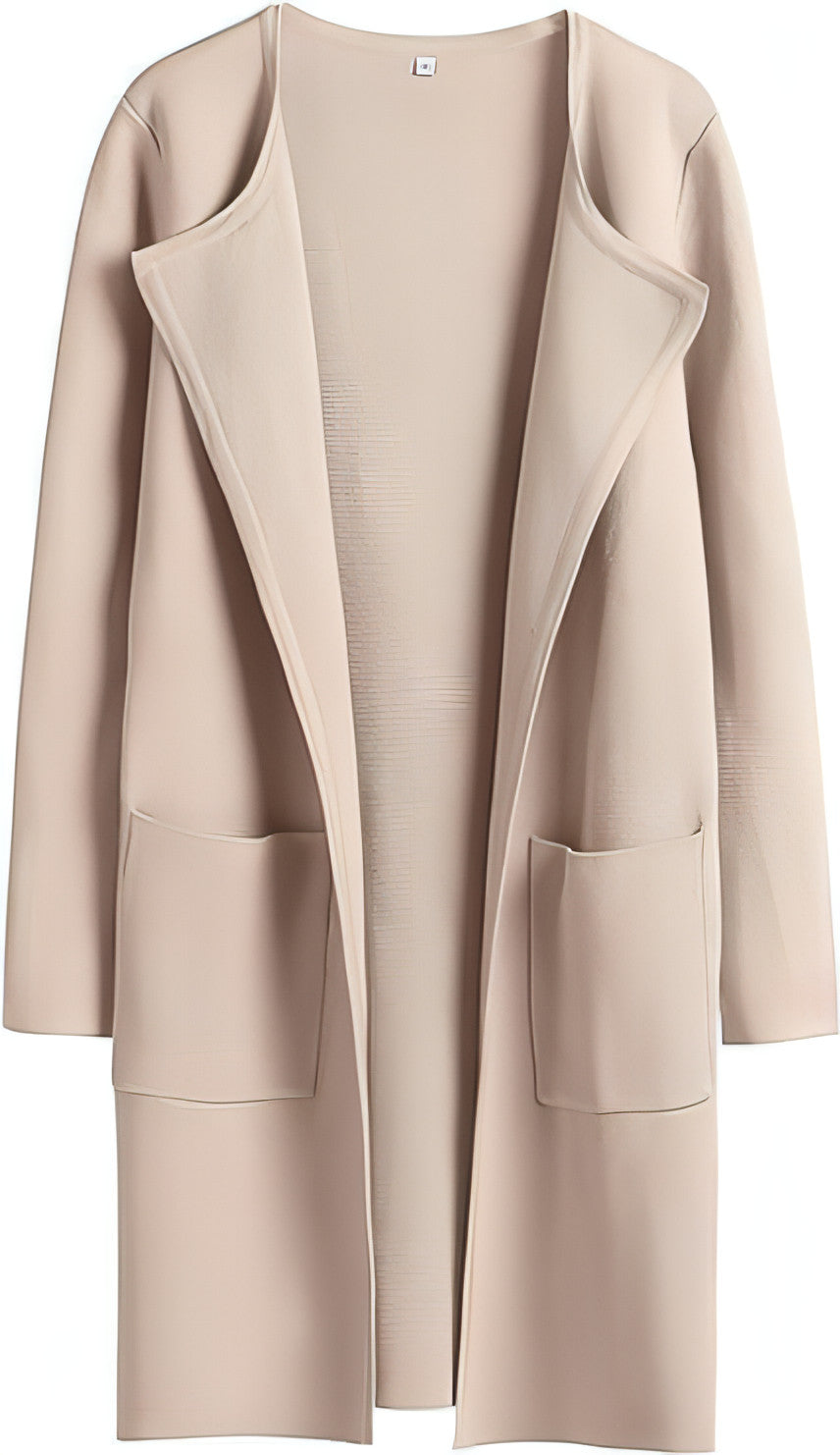 A stylish women's coat featuring a turn-down collar, made from high-quality materials, perfect for casual wear.