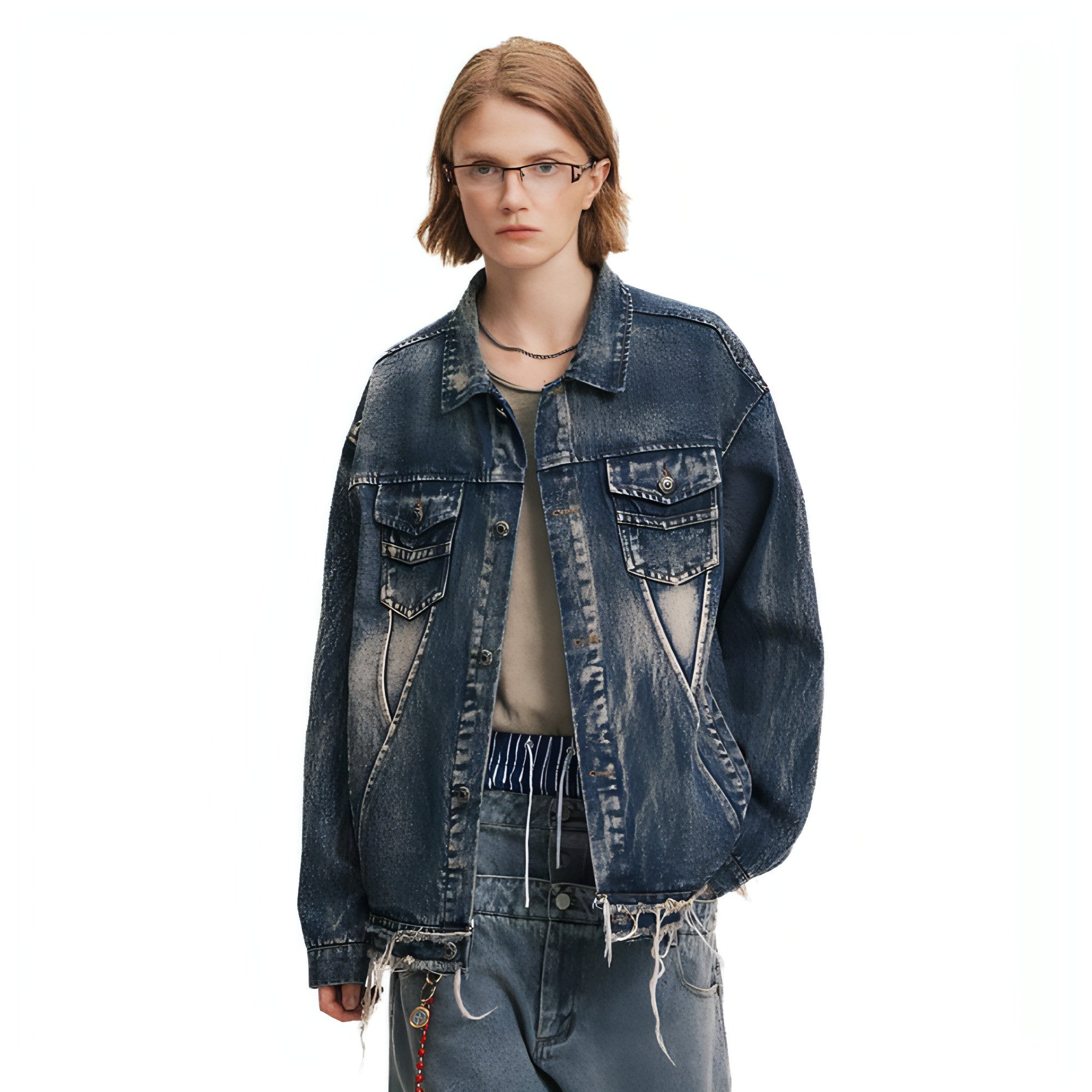 Main Denim Cargo Pants Jacket Washed Edition 25 image