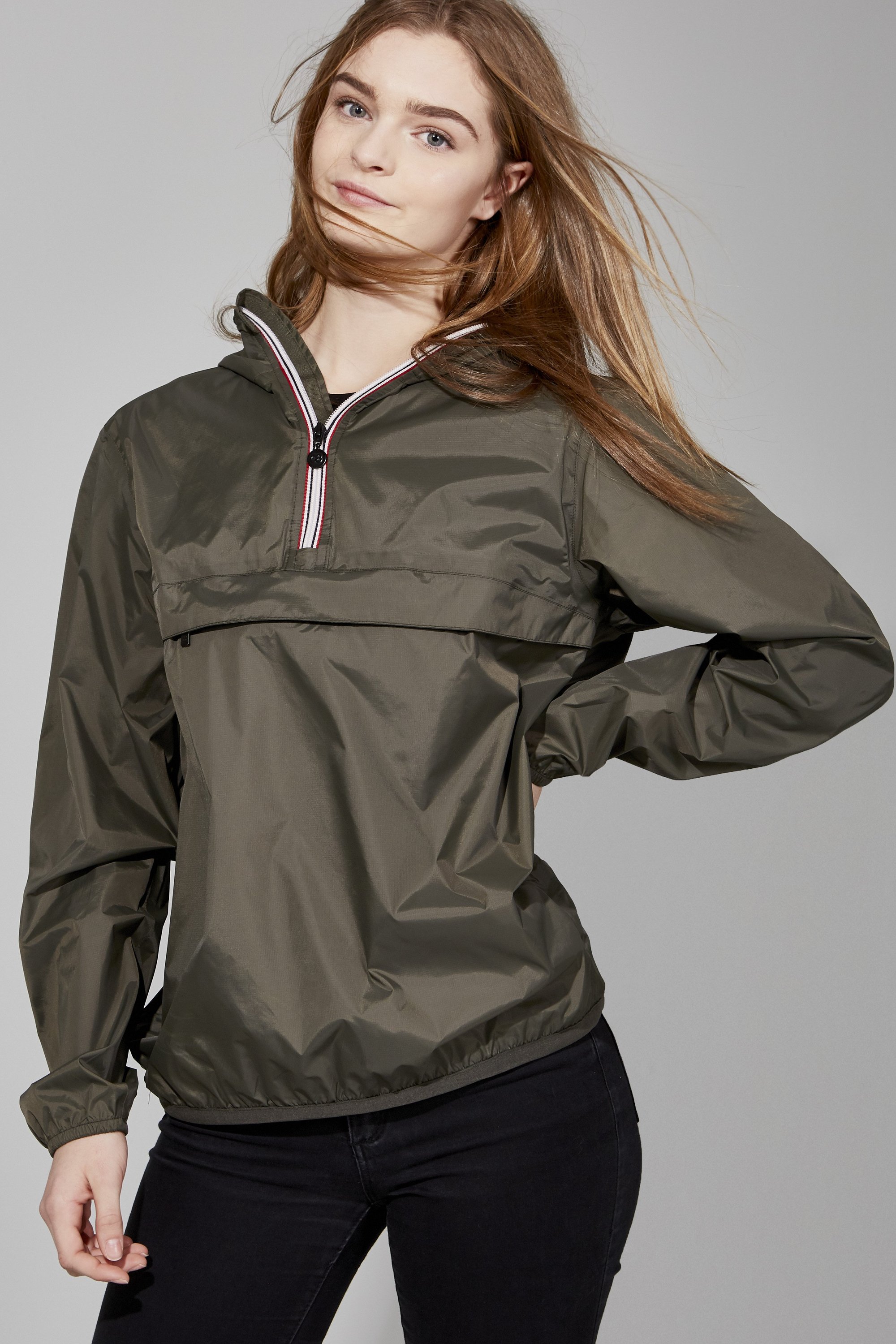 Torba Quarter Zip Light Packable Rain Jacket in a stylish design, showcasing its waterproof fabric and packable feature.